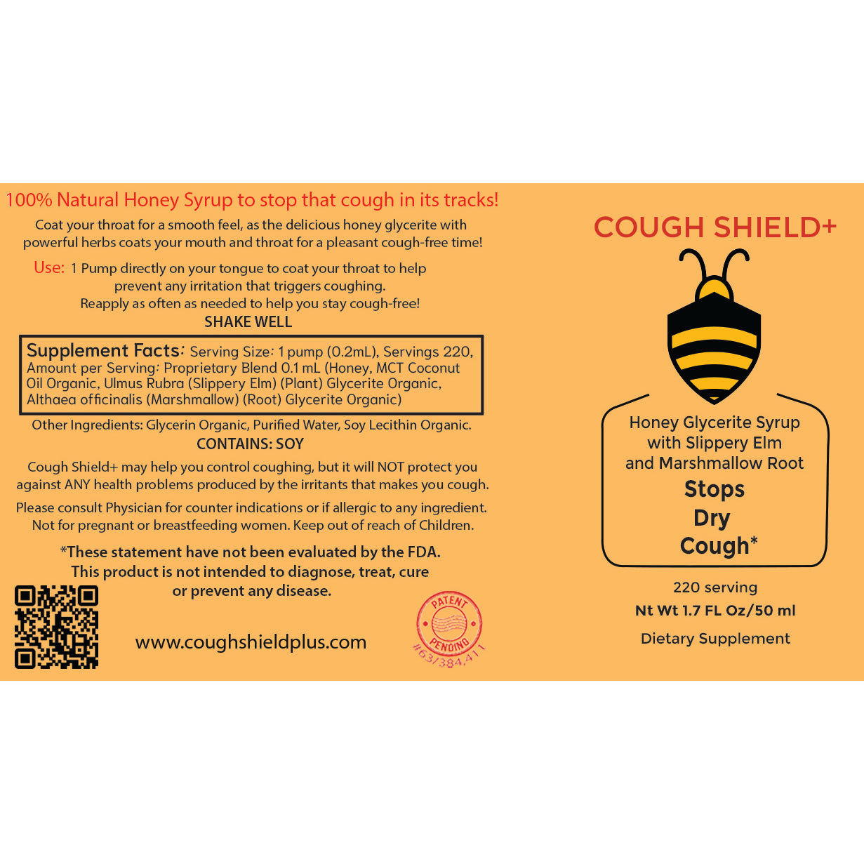 Cough Shield+ BOGO 2-pack  (440 servings, $0.07 per serving)